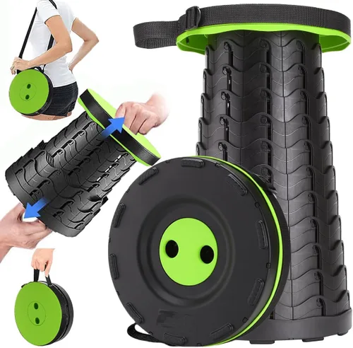 Miniatura 8 de Fishboy Taburete plegable mejorado, capacidad máxima de peso de 400 libras, ligero pero resistente, taburete plegable retráctil portátil telescópico