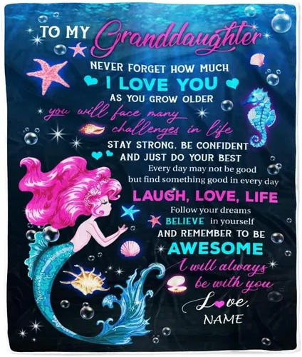 Miniatura 14 de Manta personalizada de baloncesto con texto en inglés "To My Granddaughter from Grandma Grandpa Stay Strong Be Confident Believe in Yourself", manta