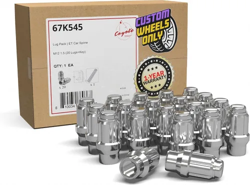 Miniatura 7 de Wheel Accessories Parts 20 piezas M12 x 1.5 12 x 1.5 rosca ET bellota saliente (hilo extra para Toyota) 3.6 cm de largo, tuercas cromadas de 3/4" 19