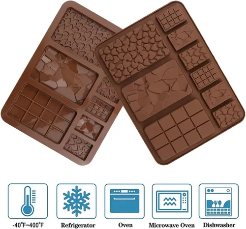Miniatura 5 de 4 moldes de silicona para chocolate, moldes de chocolate con 9 cavidades, moldes de silicona para chocolate con 9 cavidades, moldes de caramelo
