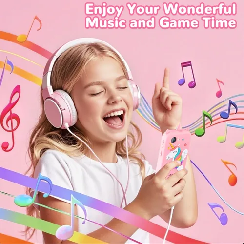 Miniatura 5 de Lapare - Teléfono inteligente para niñas, regalos de Navidad y cumpleaños para niñas de 3 a 10 años, juguetes para niños, teléfono celular de rosa01