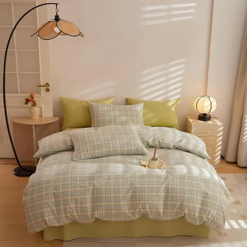 Miniatura 15 de VCLIFE - Juego de funda de edredón de algodón para cama individual, matrimonial, Queen, King, moderno, geométrico, juego de ropa de cama gris