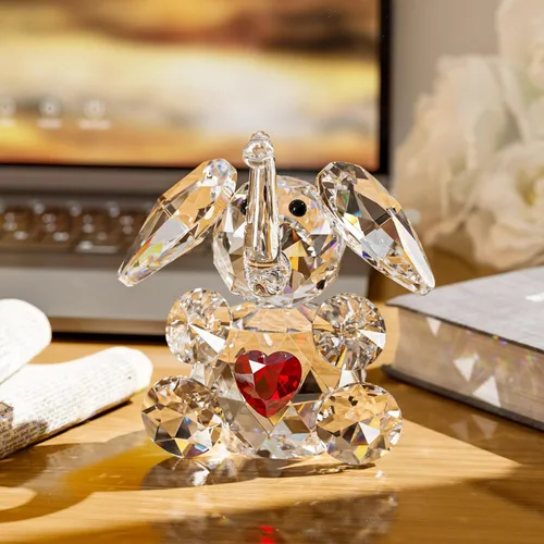 Miniatura 2 de YWHL Bonitos regalos de elefante de cristal para mujer, ideas de regalo de elefante blanco hecho a mano, decoración de animales borrachos pequeños