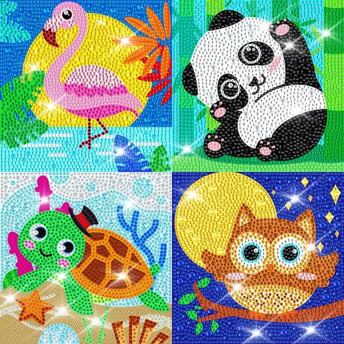 Labeol Kits de arte de diamantes para niños, manualidades para niñas de 6 a 8 a 10 a 12 años, fáciles de hacer tú mismo, creativas calcomanías de