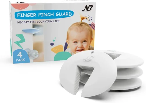 Miniatura 15 de Neobay Protector de Puerta contra Pellizcos y Tope para Puertas, Protector de Puerta de Silicona Duradera contra Pellizcos de Dedos, Previene Blanco