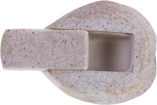 TEHAUX Caja de almacenamiento de llaves de piedra realista, soporte decorativo de resina para uso en interiores y exteriores, para jardín y oficina