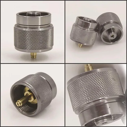 Miniatura 3 de Adaptador de butano a propano Adaptador de estufa de camping Conector de estufa de senderismo al aire libre para bote de combustible de isobutano