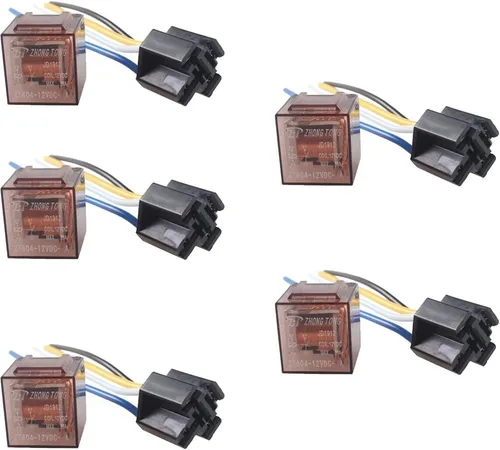 Miniatura 13 de Cable conector para relé de auto, de E Support, 12 V, 30 A, 40A, 60A, 80A SPST, SPDT 4 pines, 5 unidades 30A 4Pin SPST