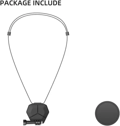 Miniatura 7 de Soporte magnético para cuello para cámaras de acción, montaje en el pecho de liberación rápida con correa, POV Vlogging compatible con GoPro Hero 13