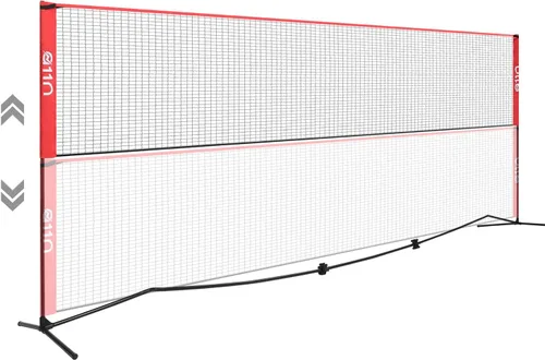 A11N SPORTS Badminton Net - Height Adjustable Volleyball Net for Junior Tennis, Soccer Tennis & Kids - Portable Driveway Pickleball Net for Indoor &