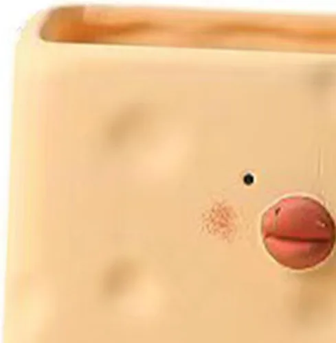 Miniatura 8 de TOPINCN Maceta amarilla de cerámica para pollitos de dibujos animados, maceta para suculentas para interiores y exteriores, decoración del jardín