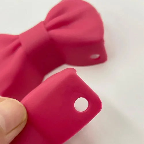 Miniatura 7 de Clip aislante de calor de silicona con pajarita, mini guante para horno, soporte para ollas de protección de dedos, guantes de cocina de cocina, Rojo