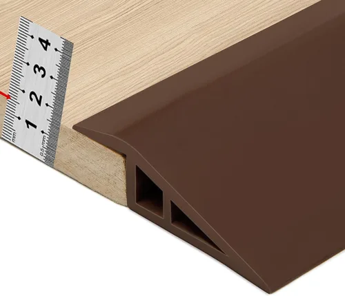 Miniatura 17 de BNELL Tira de molduras para bordes de alfombras y pisos, Tira de transición de piso autoadhesiva de PVC, Umbrales para puertas con una altura menor