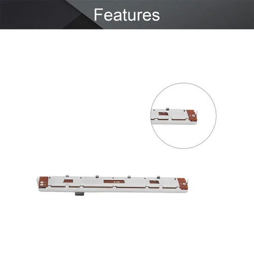 Miniatura 3 de Fielect 5 unids 10K Slide Potenciómetro de película de carbono Fader resistencias variables mezclador 5.039 in 3Pins 10K Ohm potenciómetros lineales