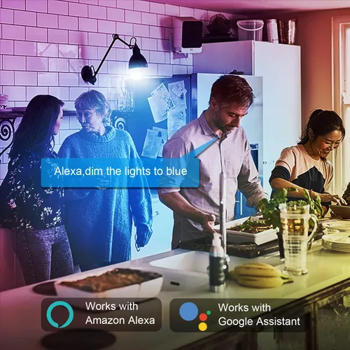 Miniatura 6 de DAYBETTER Bombillas inteligentes, bombilla Alexa, bombillas WiFi, bombilla RGBCW que cambia de color A19 9W 800LM, bombillas inteligentes que