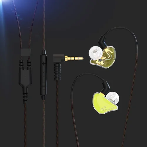 Miniatura 4 de BASN Bmaster - Auriculares intraurales con aislamiento de ruido, monitor de 1BA+2DD con armadura equilibrada híbrida de dos controladores IEM