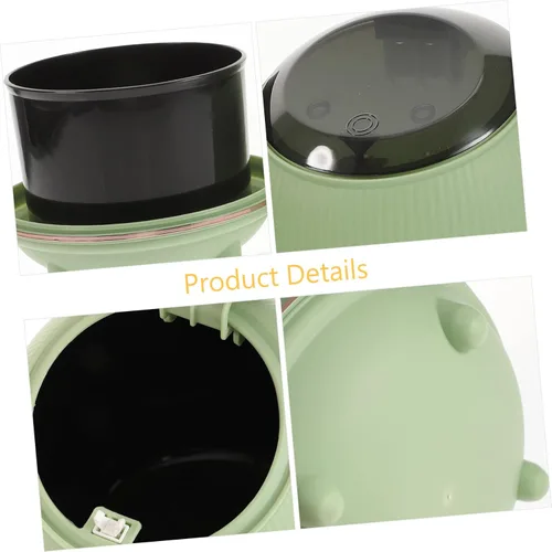 Miniatura 4 de Amosfun Mini bote de basura con tapa, compacto para escritorio, cocina, baño, dormitorio