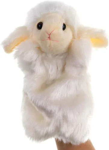 Marionetas de mano de ovejas cordero peluche animales juguetes para imaginativo juego de simulación narración de cuentos blanco