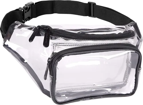 Miniatura 9 de SoJourner Riñonera holográfica Rave Paquetes para festivales de mujeres y hombres Lindas bolsas de moda para cinturón, Transparente, talla única