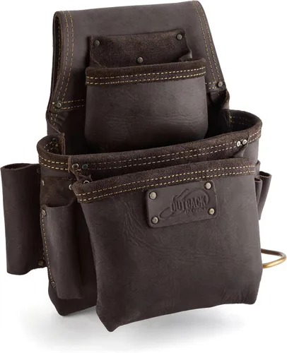 Miniatura 9 de Ox Pro - Bolsas de herramientas de cuero de grano completo, fabricadas con doble costura y bolsillos reforzados con remaches