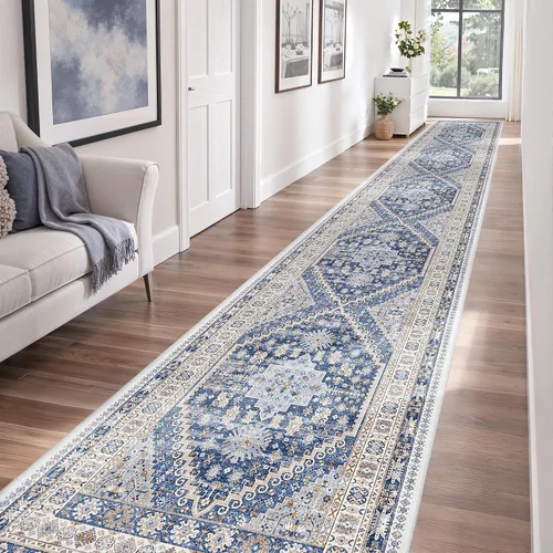 Miniatura 130 de zesthome Alfombra antideslizante para pasillos - Alfombra de pasillo 2x8 para dormitorio, alfombra lavable con respaldo de goma, alfombra suave