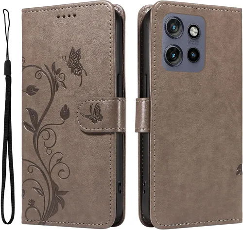 Miniatura 129 de Funda para Motorola Moto E22/E22i, piel sintética, con tarjetero y correa para la muñeca, a prueba de golpes, funda magnética para Motorola Moto Rojo