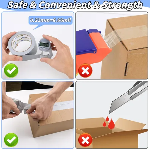 Miniatura 8 de Paquete de 22 cintas adhesivas plateadas a granel, 2 pulgadas x 660 yardas, impermeable de servicio pesado, fuerte sin residuos, cinta adhesiva