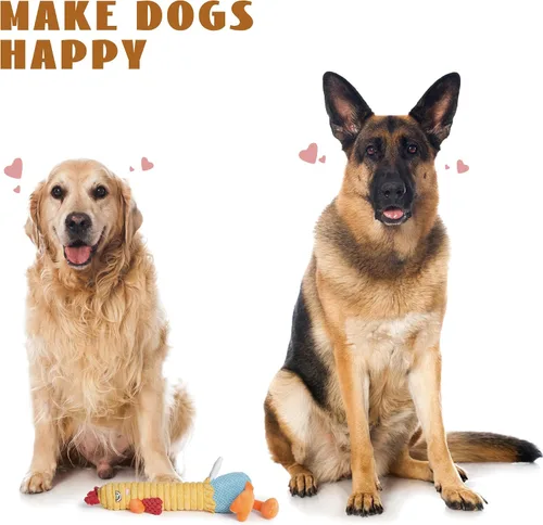 Miniatura 8 de Nocciola Juguetes para perros 3 en 1 Rasga y Revela Pollo, Juguetes Sorpresa en el Interior - Juguetes de Peluche Chirriantes y Arrugados