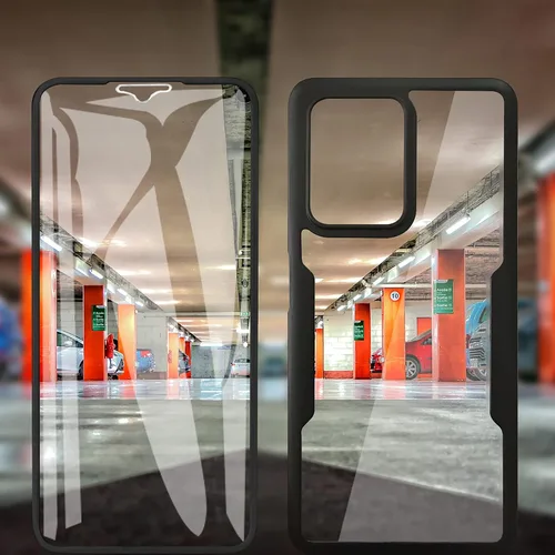Miniatura 5 de CCSamll - Funda transparente para Xiaomi Redmi Note 12 5G con protector de pantalla, delgada, a prueba de golpes, suave TPU parachoques protección