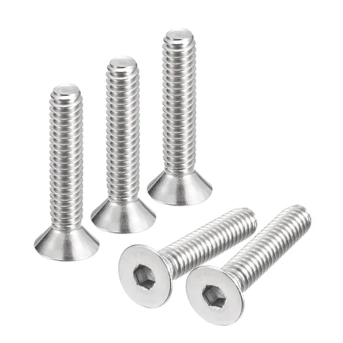 Miniatura 8 de uxcell 5/16-18x1-1/2 Tornillos de cabeza avellanada plana, 5 tornillos de cabeza plana de acero inoxidable 304, rosca completa, pernos avellanados