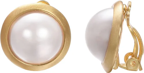 Miniatura 8 de Yoursfs Clip on Earrings for Women Round Faux Pearl Earrings Clipon 18K Gold Plated Non Pierced Earring Jewelry