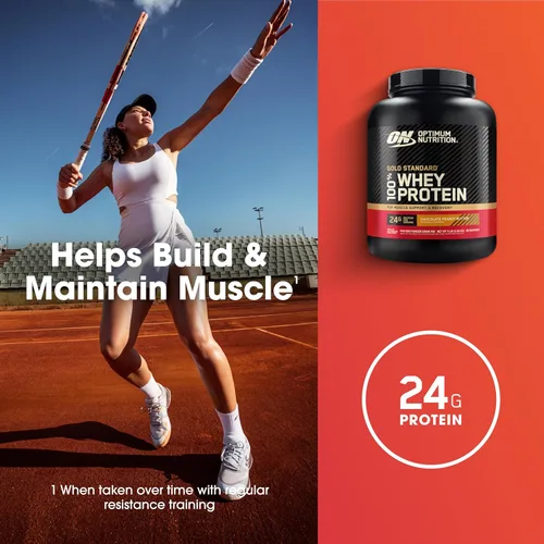 Miniatura 4 de Optimum Nutrition Gold Standard 100% proteína de suero en polvo, mantequilla de maní y chocolate, 5 libras (el embalaje puede variar)
