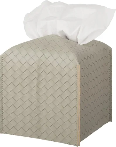 Miniatura 18 de Funda para caja de pañuelos de piel sintética, estuche cuadrado para pañuelos faciales, dispensador de papel facial para baño, encimera de tocador