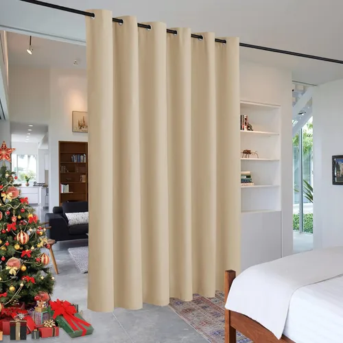 Miniatura 117 de RYB HOME - Cortinas extra largas con bloqueo de luz, persianas opacas insonorizadas para privacidad para cine en casa, oficina, fondo de patio, sala