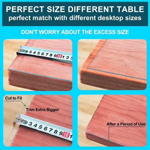 Miniatura 5 de Cubierta larga de plástico transparente para mesa de boda, cubierta de vinilo de cristal, cubierta protectora de mesa de PVC, impermeable