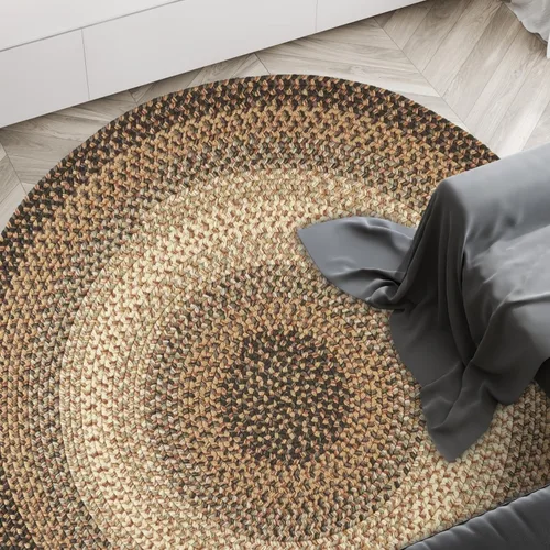 Miniatura 46 de Rhody Rug Easy Living EL33 Taupetone - Alfombra ovalada trenzada de 4 x 6 pies, decoración del hogar, tapete para piso o dormitorio, de fácil