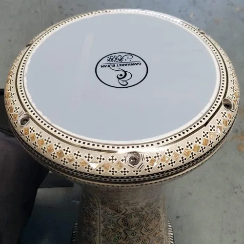 Miniatura 3 de The 17.5" Gawharet El Fan Darbuka Doumbek New Generation 2.0 - Modelo (estrellas negras)