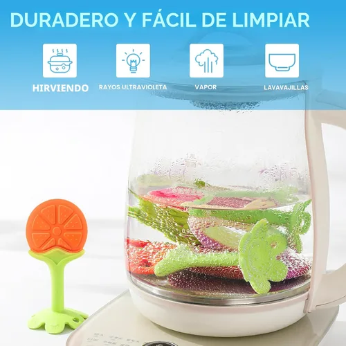 Miniatura 5 de Mordedores para la dentición (paquete de 5) - Juego de mordedores de dentición para bebés Tinabless, sin BPA, naturales orgánicos seguros