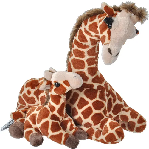 Wild Republic Mamá y bebé jirafa de peluche, juguete de peluche, regalos para niños, animales del zoológico, 10 ", modelo: 19397