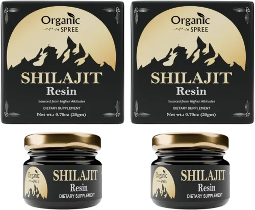 ORGANIC SPREE Resina Shilajit de 0.70 onzas (0.70 onzas) de resina con más de 85 oligominerales, 75% más de ácido fúlvico, apoya la energía, la