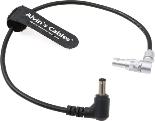 Miniatura 8 de Alvin's Cables Z CAM S6 Cable de salida de alimentación Ninja V DC Jack a 2 pines en ángulo recto hacia arriba