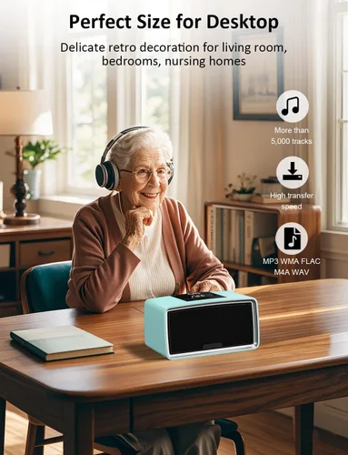 Miniatura 5 de iGuerburn Reproductor de música simple para personas mayores con demencia Reproductor de MP3 fácil para pacientes con Alzheimer, demencia