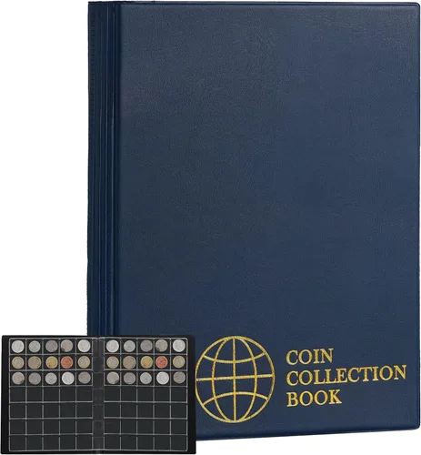 Miniatura 12 de Álbumes de 420 bolsillos - Libro verde de bolsillos de 28x29 mm/1.1x1.1 pulgadas, 10 páginas, soporte de colección tamaño carta, libro