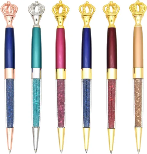 Miniatura 7 de Gullor 6 bolígrafos de tinta de gel, bolígrafo de punta redonda y cristal, multicolor A