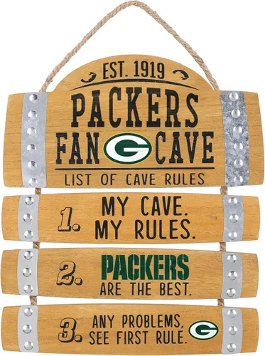Miniatura 6 de FOCO Letrero colgante de pared con logotipo de equipo de la NFL
