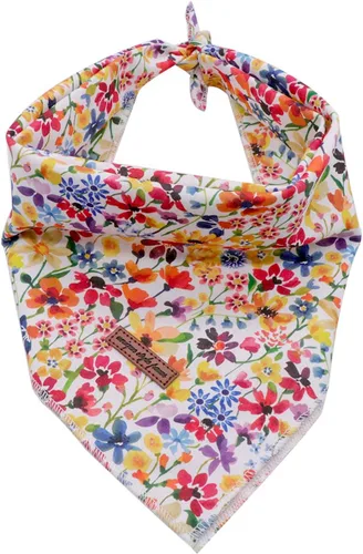 Miniatura 23 de Unique Style Paws Bandanas para perros, 1 unidad, lavables, de algodón, triangular, para otoño, con margaritas de abeja, para perros y gatos