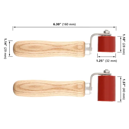 Miniatura 2 de Rodillo de costura de silicona de 2 tamaños, rodillo de mano de silicona de 1-1/8 pulgadas y 1-3/5 pulgadas, rodillo de presión resistente al calor