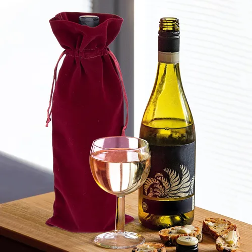 Miniatura 5 de TopTie 12 bolsas de terciopelo para botella de vino de 25.4 fl oz, bolsas de cordón de 6.3 x 15 pulgadas, accesorios de fiesta de boda