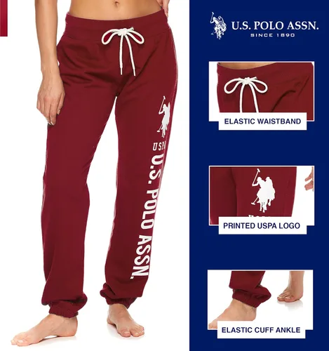 Miniatura 2 de U.S. Polo Assn. Pantalón pijama deportivo para mujer, esencial, de felpa francesa para dormir, descansar o correr