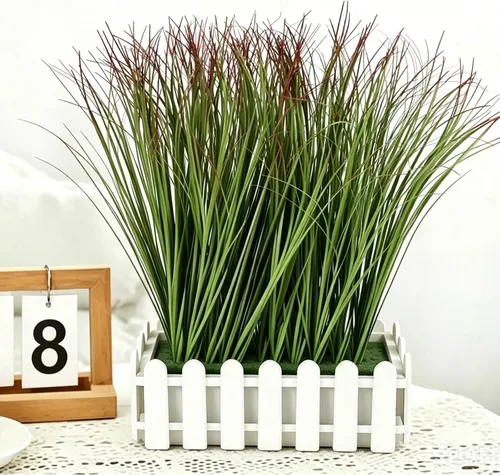 Miniatura 3 de FOIMAS 24pcs Artificial Grass Plants,9.84" Faux Shrubs Wheat Grass Greenery Stems Fake Plants for Indoor Outdoor Home Decoration